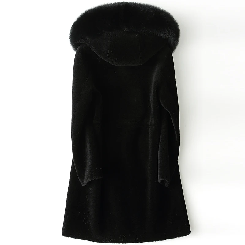 Женское пальто из натурального меха осенне-зимняя куртка Женская одежда 2020