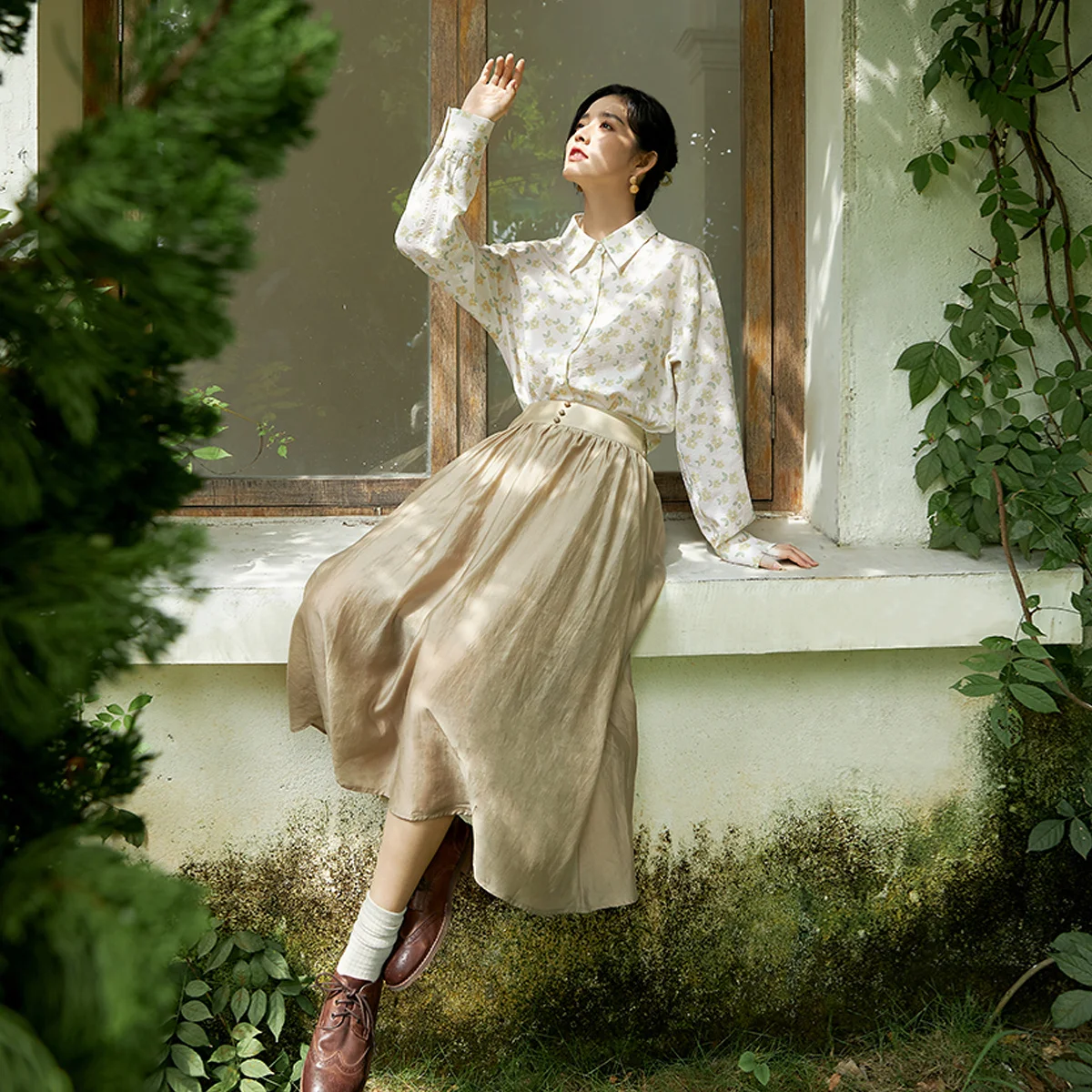 Женская юбка INMAN весна-осень элегантная повседневная разноцветная с высокой