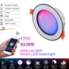 Умный светодиодный потолочный светсветильник льник eWeLink Zigbee, лампа с регулируемой яркостью, Wi-Fi, 12 Вт, Изменение RGB, работает с Alexa Google Home