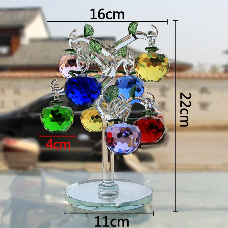 Хрустальные украшения из яблони с 6/812 шт висячие граненые яблоки домашний Декор