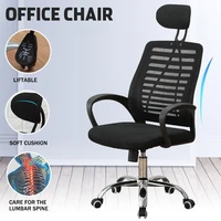 office computer chair black swivel mesh computer ergonomic chair gaming chair high back with adjustable armrest head support