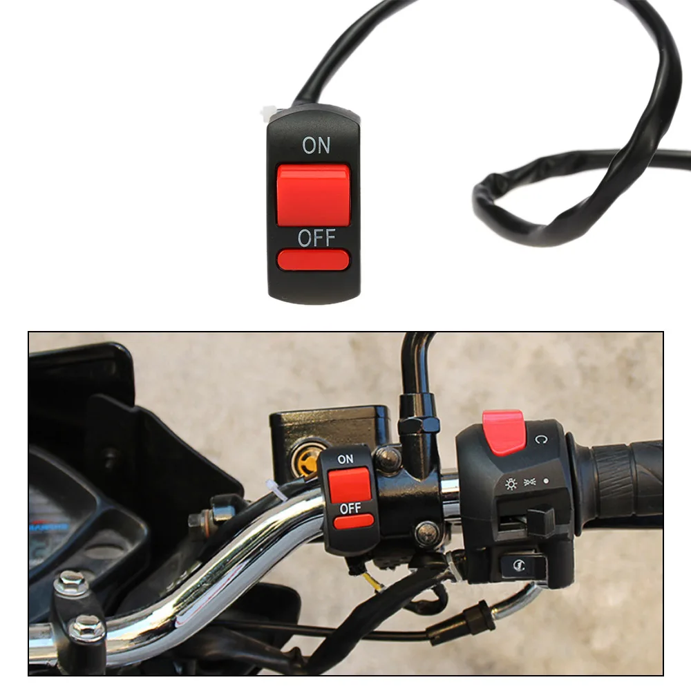 Universal Handlebar Light Switch ON OFF Button diameter 22-25mm for Motorcycle ATV Bike | Switches &amp Relays