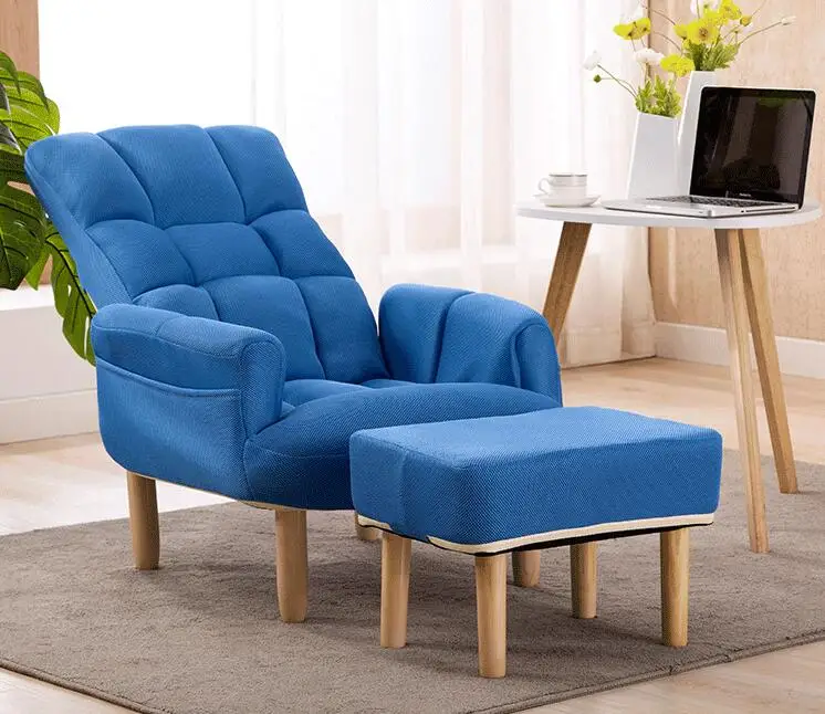 

Lazy Sofa Chair Armchair With Footstool Armrest Living Room Backrest Headrest Adjustable Accent Chair Ergonomic Seat Recliner