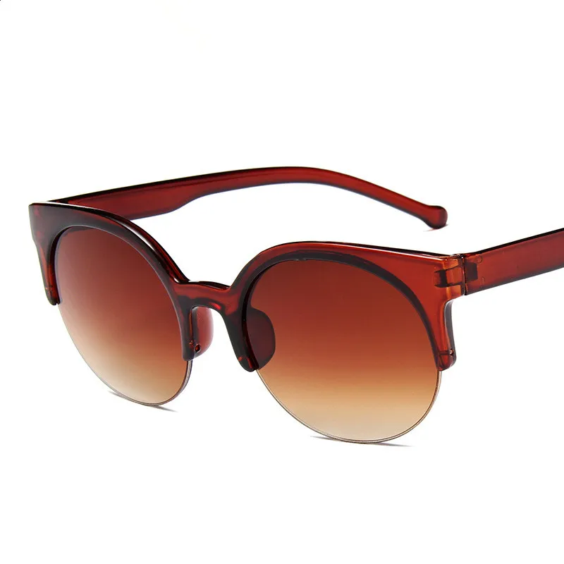 

Brand Design Cat Eye Sunglasses Women 2021 New Fashion Claaaic Half Frame Eyewear Black Lenes Sun Glasses UV400 Gafas de sel