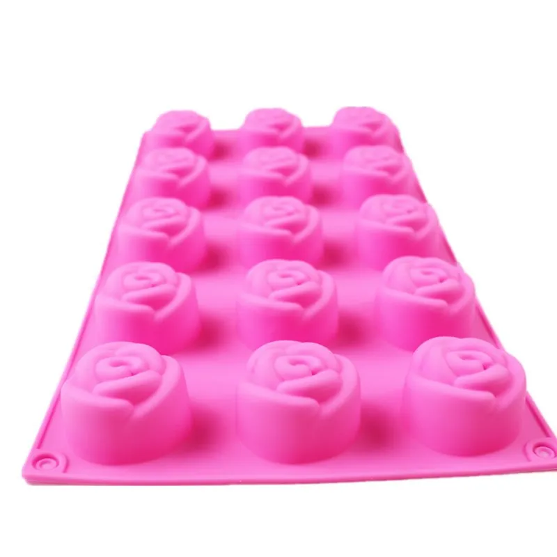 Силиконовая форма для выпечки цветы розы 15 цветов | Дом и сад