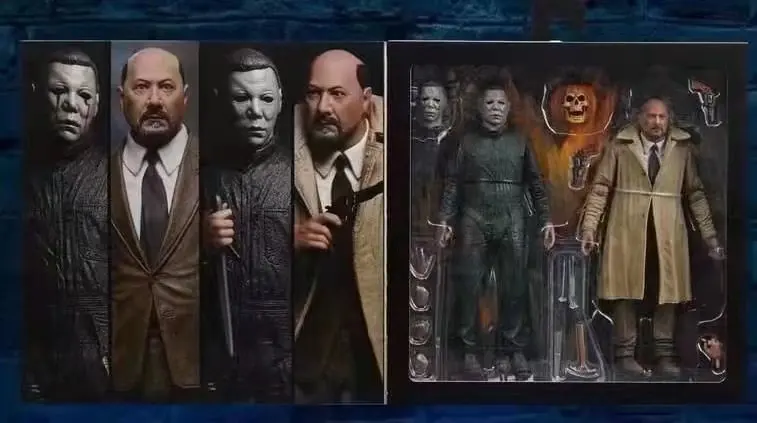 Halloween 2 Ultimate Michael Myers And Dr. Loomis Action Figure Movable Double Suit Collection Toy Gift