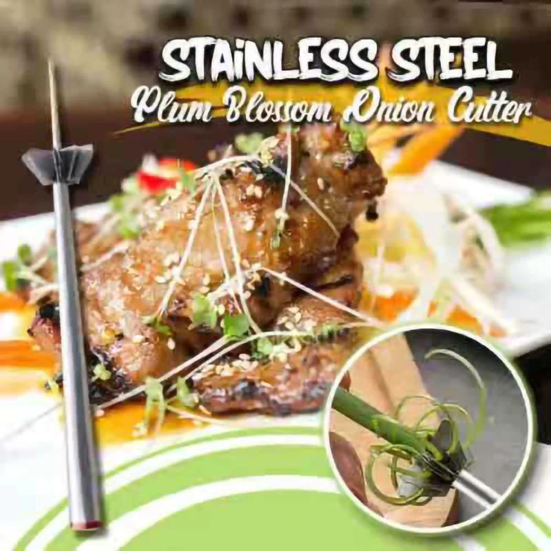 

Multi-Function Cooking Tools Stainless Steel Plum Blossom Onion Cutter Scallion Slicer Vegetable Tools Kitchen Gadgets Accessory