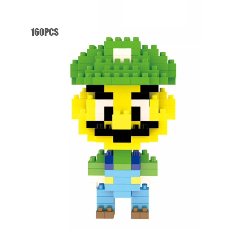 Классическая игра изображения super mario bros микро алмазный строительный блок ниэндос Луиджи нанокирпичи Развивающие игрушки для детей Подарки - Цвет: 008