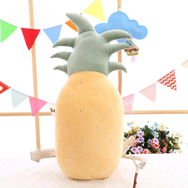 

3pcs Pineapple Strawberry fruit vegetable food Anti-stress soft creative pillow cushion plush doll girl hobby Children toy gift