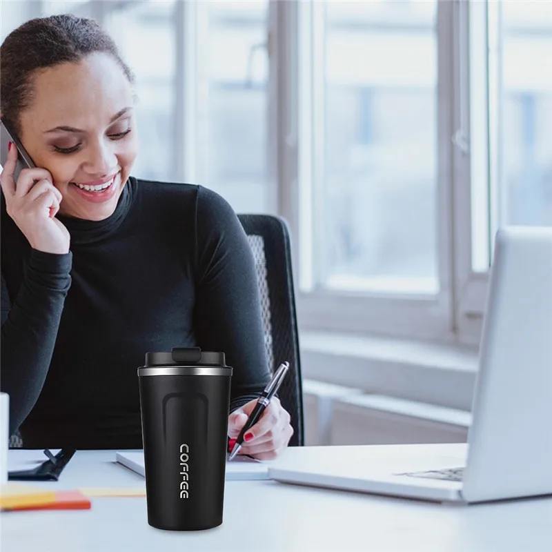 Oneisall 450 мл двойная кружка из нержавеющей стали 304 кружка для кофе термос для автомобиля кружка герметичная дорожная Термокружка для подарков
