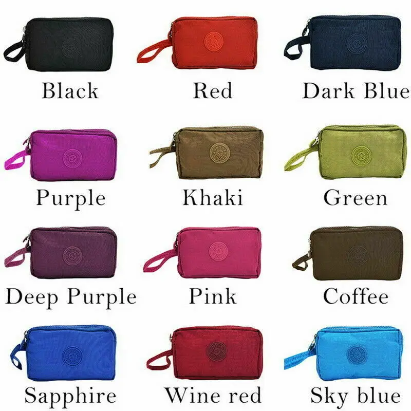 Модная женская мини сумка для телефона короткий кошелек трехслойный на молнии