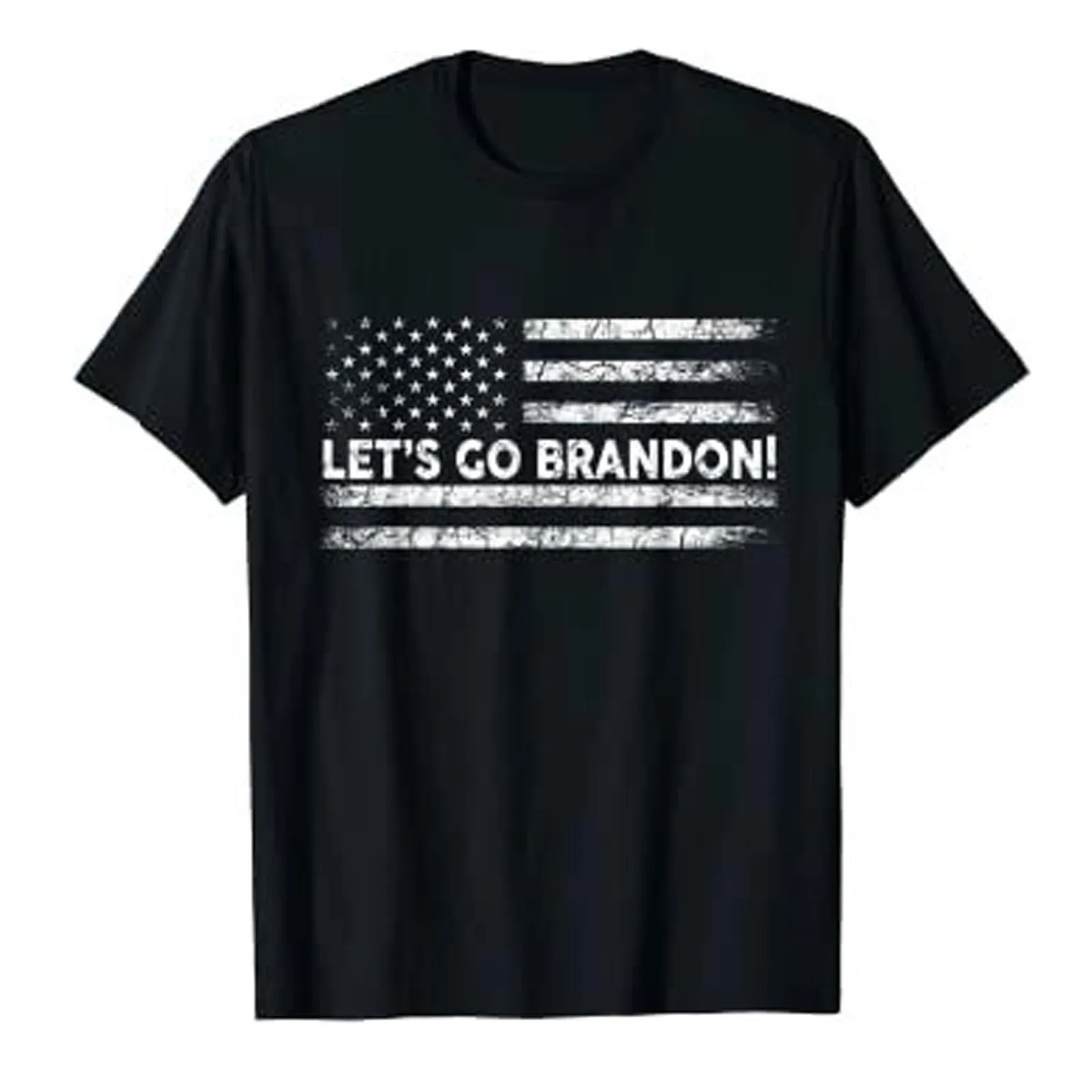 

Lets Go Brandon Us Flag Colors Vintage T-Shirt Men Clothing Graphic Tees L*5