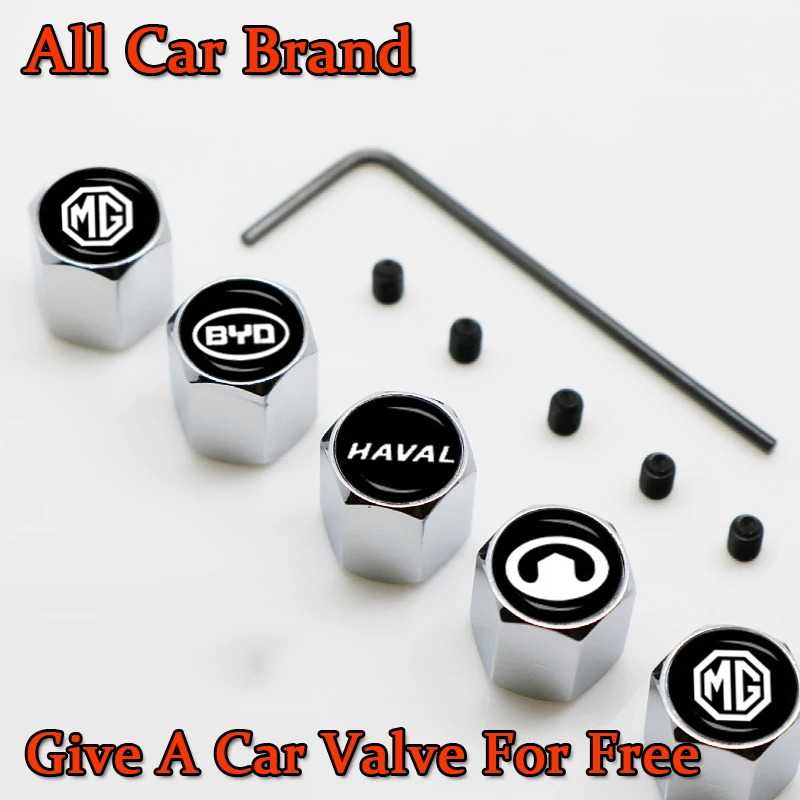 

5Pcs Car Logo Tire Valve Caps Anti-Theft Valve Tire Accessories Car Goods For MG ZS Gundam HS MG5 MG3 MG6 MG7 GS TF ZR ES 350