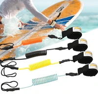 coiled surf leash strong elasticity quick release tab surfing supplies coiled premium surf wrist leash for sea