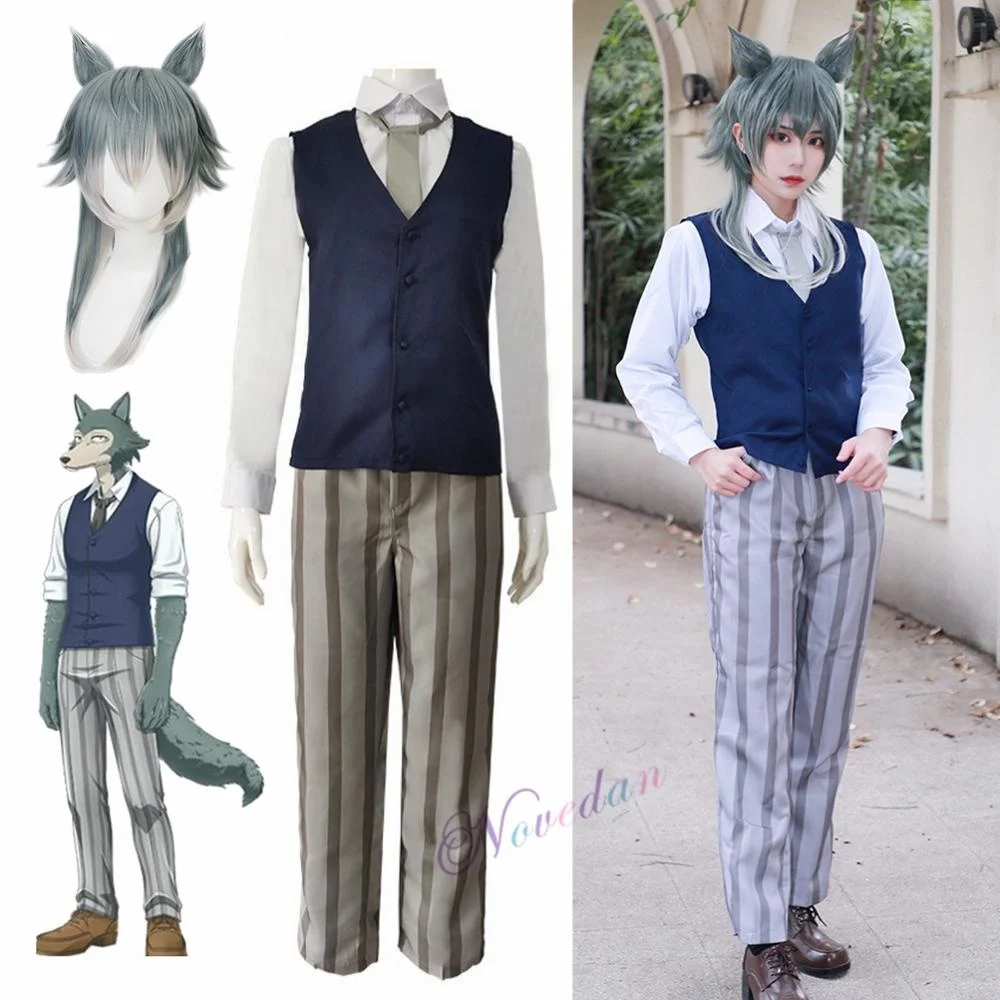 

Костюм BEASTARS для косплея Legoshi Haru рубашка жилет брюки японское аниме школьная форма платье для девочек и мальчиков