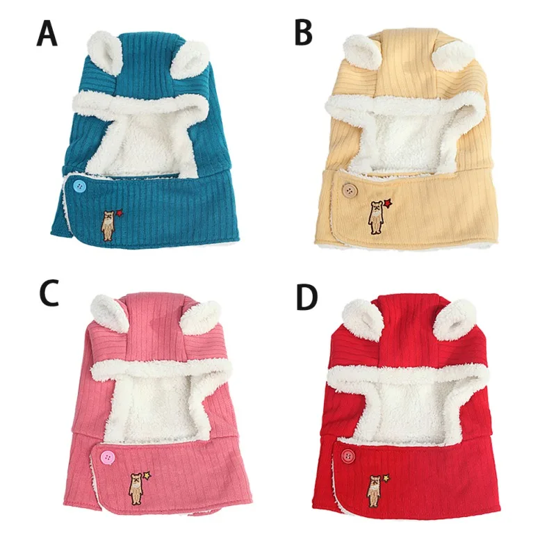 

Winter Warm Hats Hooded Scarf Toddler Baby Boys Girls Solid Infant Knitted Ski Cap Infant Headwrap Ear Warmer Hat