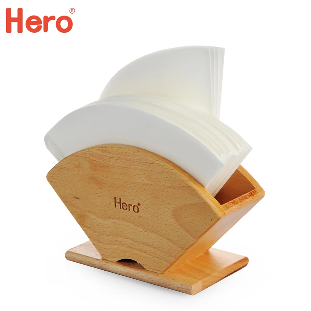 

Filter Paper Holder Papers Dispenser Stand V60 Cone Filter Paper Box Storage Hand Drip Coffee Filters Papers Holder Wooden Rack