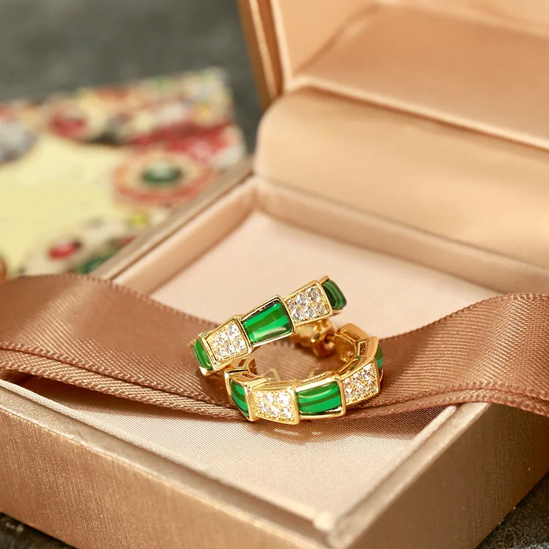 New Fashion Luxury Rhinestone Stud Earrings for Women High Quality Copper Metal Brand Bridal | Украшения и аксессуары