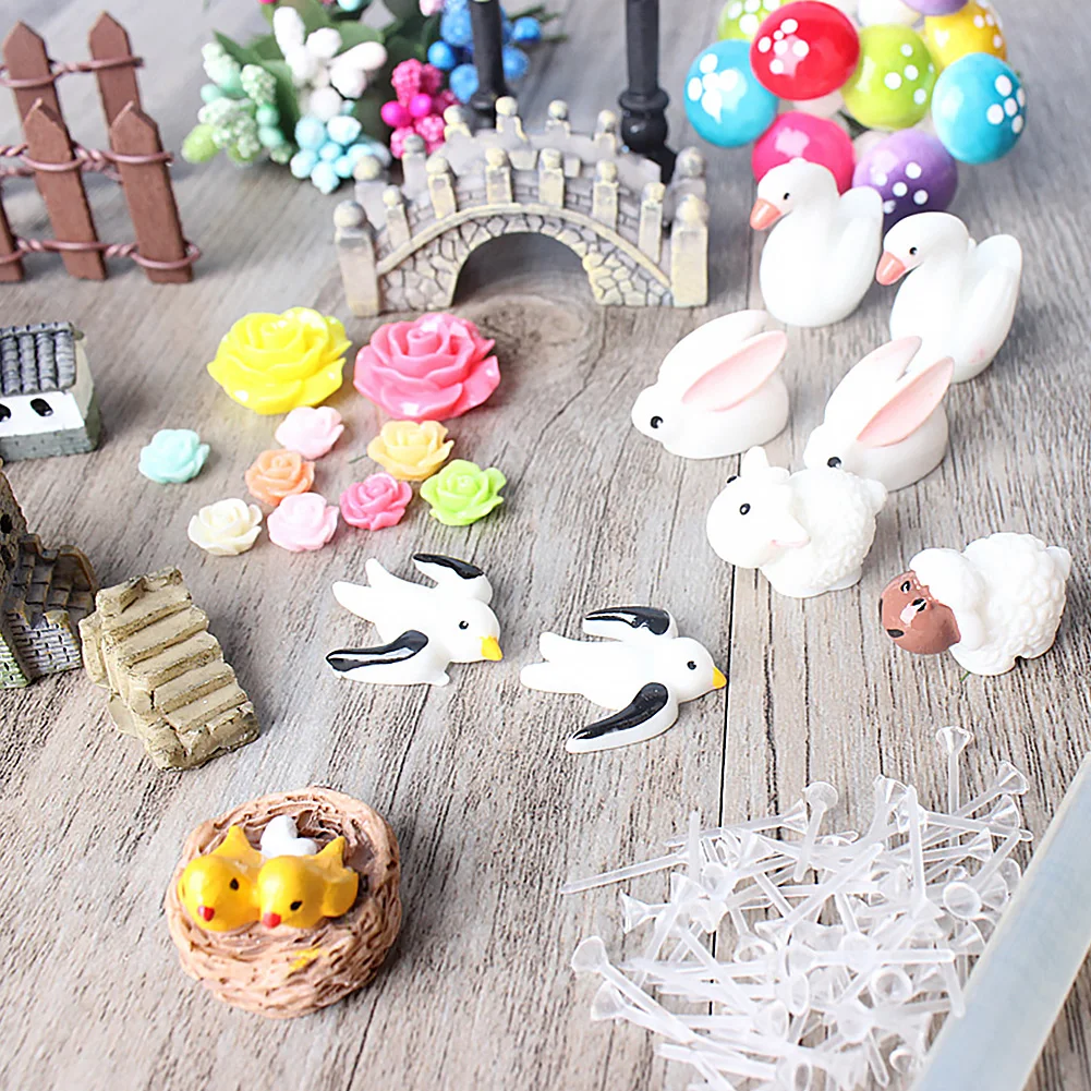 

49pcs/set Mini Durable Home Garden Display Universal Resin Cute Office Chinese Style Flower Pot Ornaments