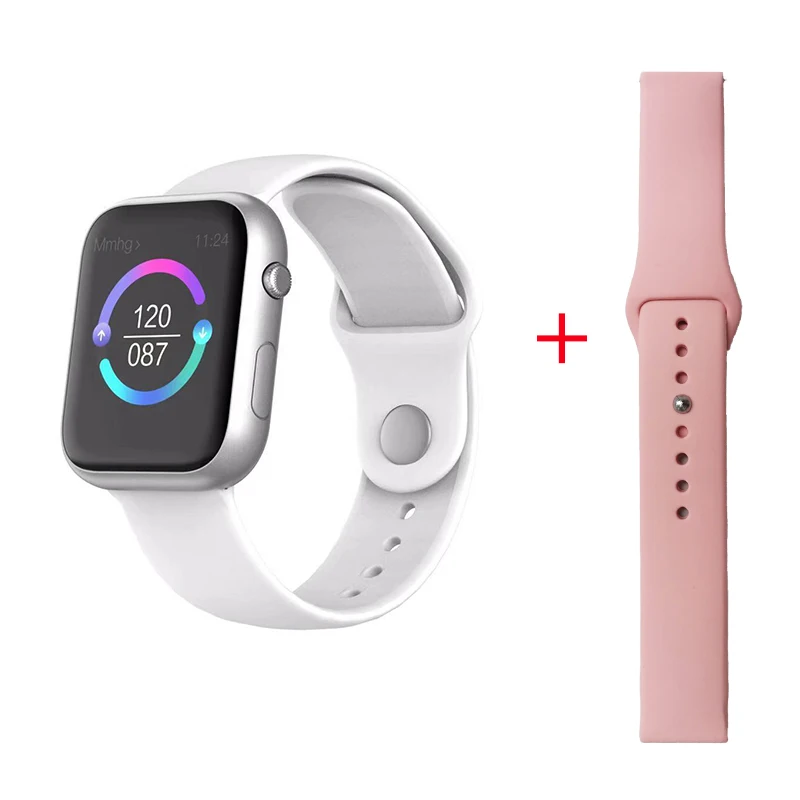 white pink strap LEMFO SX16 Смарт часы для мужчин кровяное давление Водонепроницаемый Bluetooth 4,0 для Apple часы для женщин IP67 - Цвет: white pink strap