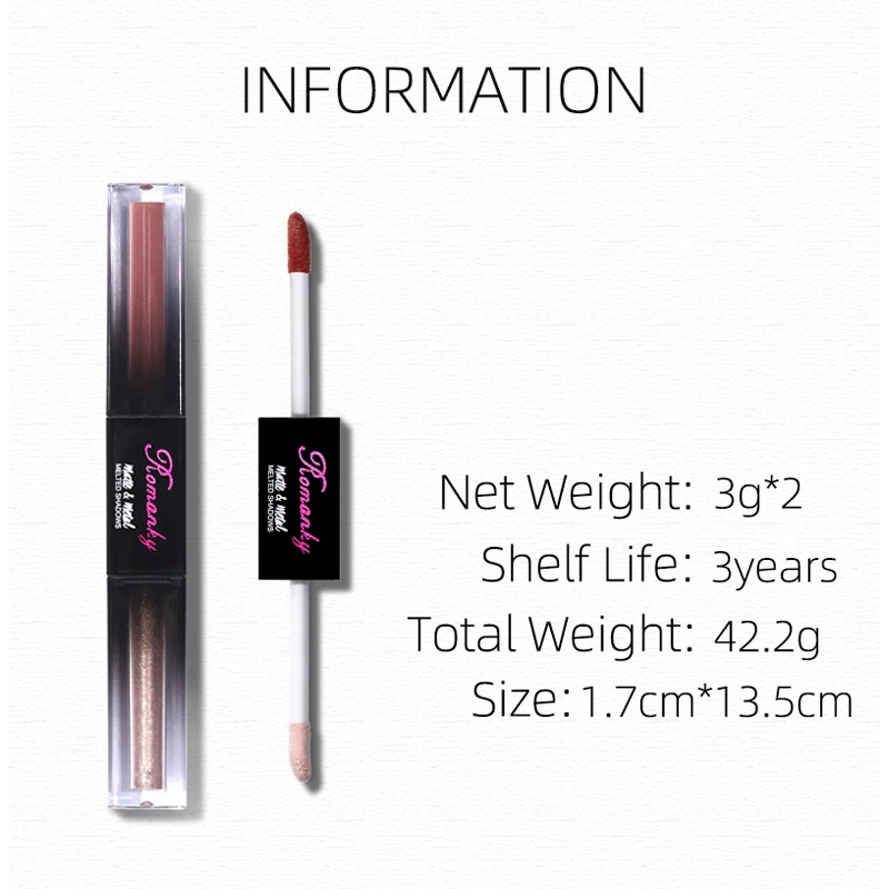 Двуглавый блеск для губ многофункциональная Косметика Матовые Тени век жидкая