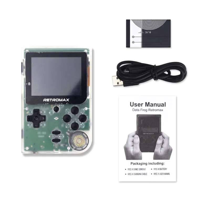 Данных лягушка Retromax мини портативная игровая консоль встроенный в 181 игр 8 бит 3,0 дюймов Портативный Ручной игровой подарок для детей