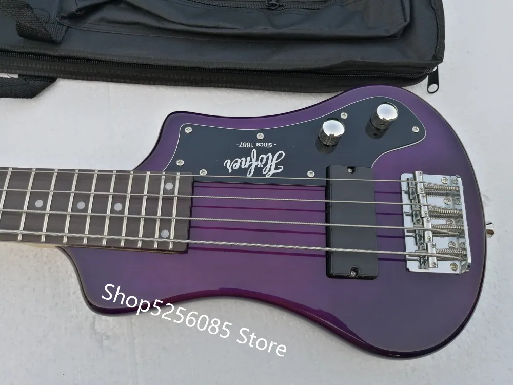 Фиолетовый бас hofner коротышка бас 4 струны на заказ hofner Мини Путешествия Бас красный цвет бас гитара