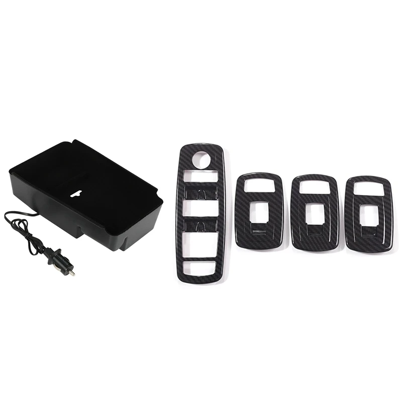 

Центральный ящик для хранения с беспроводной зарядкой и дверным стеклоподъемником, крышка кнопки, отделка для 2016-2019 Maserati Levante