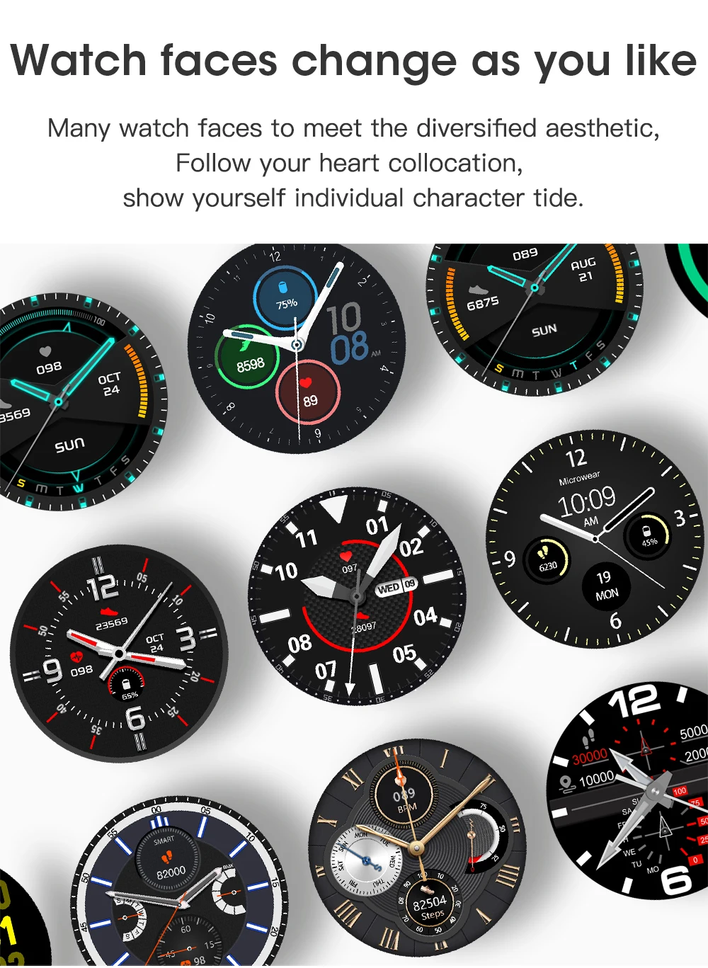 

2021 Smart Watch Bluetooth Call Fashion Watches Women Men Sports Alloy Case IP68 Waterproof Smart Watches Clock For iOS Android