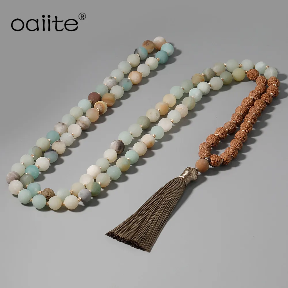 Ожерелье из натурального камня OAIITE 108 Mala для женщин и мужчин ожерелье здоровой