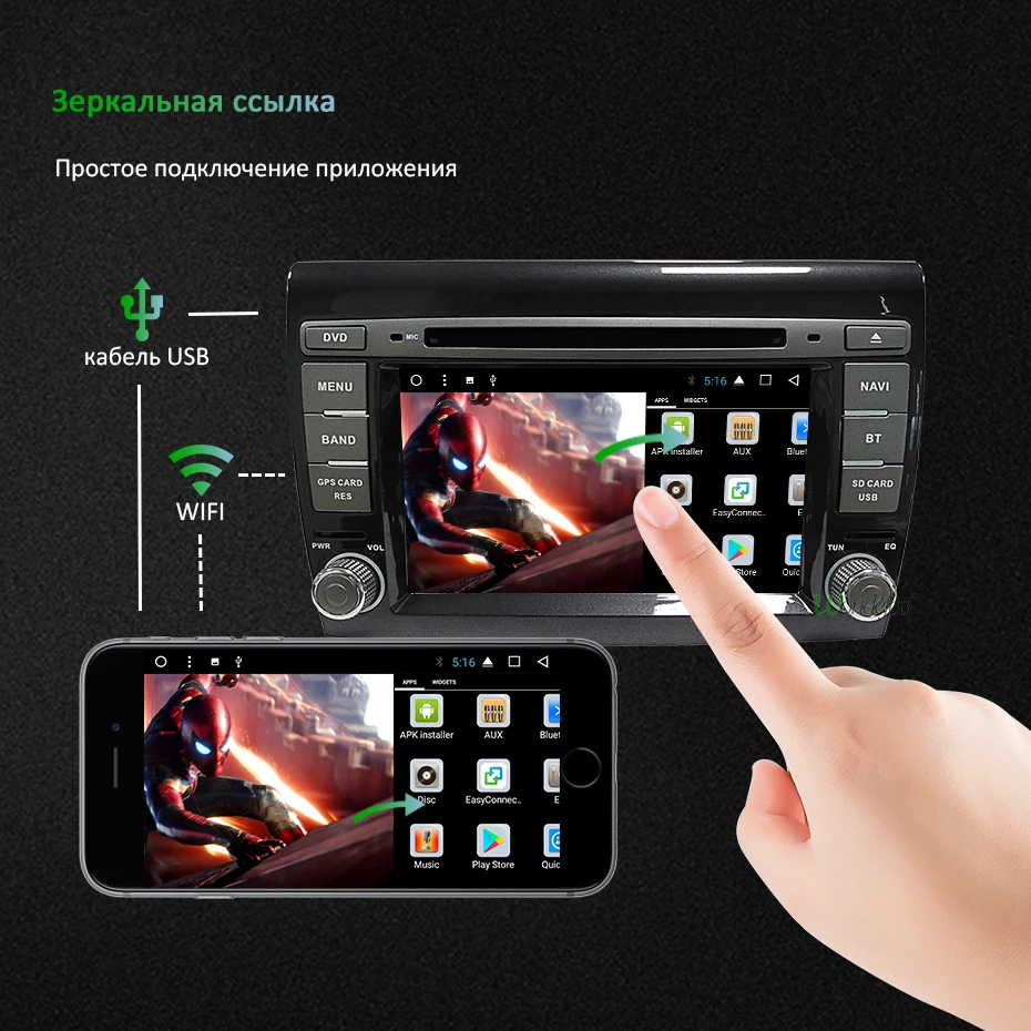 Android 9,0 DSP 64G 2 DIN автомобильный DVD для Fiat Bravo 2007 2008 2009 2010 2011 2012 gps радио мультимедиа ips Экран навигации стерео