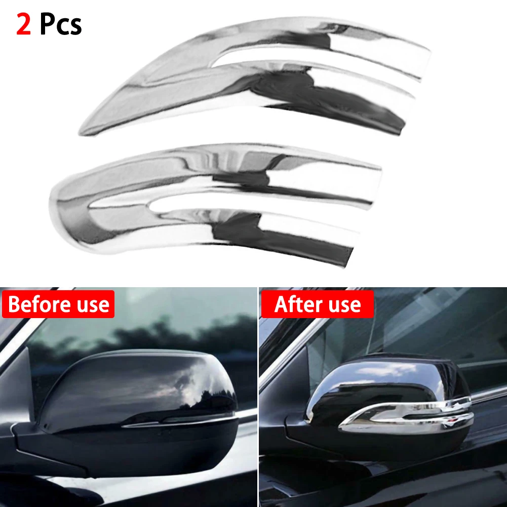 

2Pcs Chrome Rearview Side Mirror Stripe Cover Trim for Honda CR-V CRV 2017-2019 Silver Decoration Exterior Car Accessories