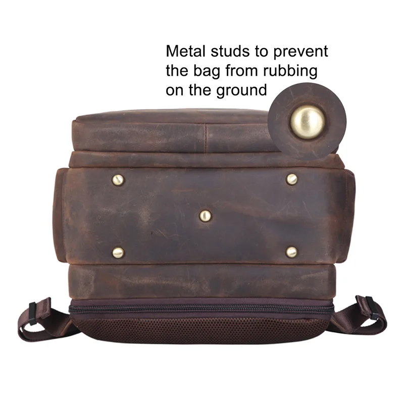 Большой мужской рюкзак TIDING для ноутбука 17 дюймов из натуральной кожи дорожная