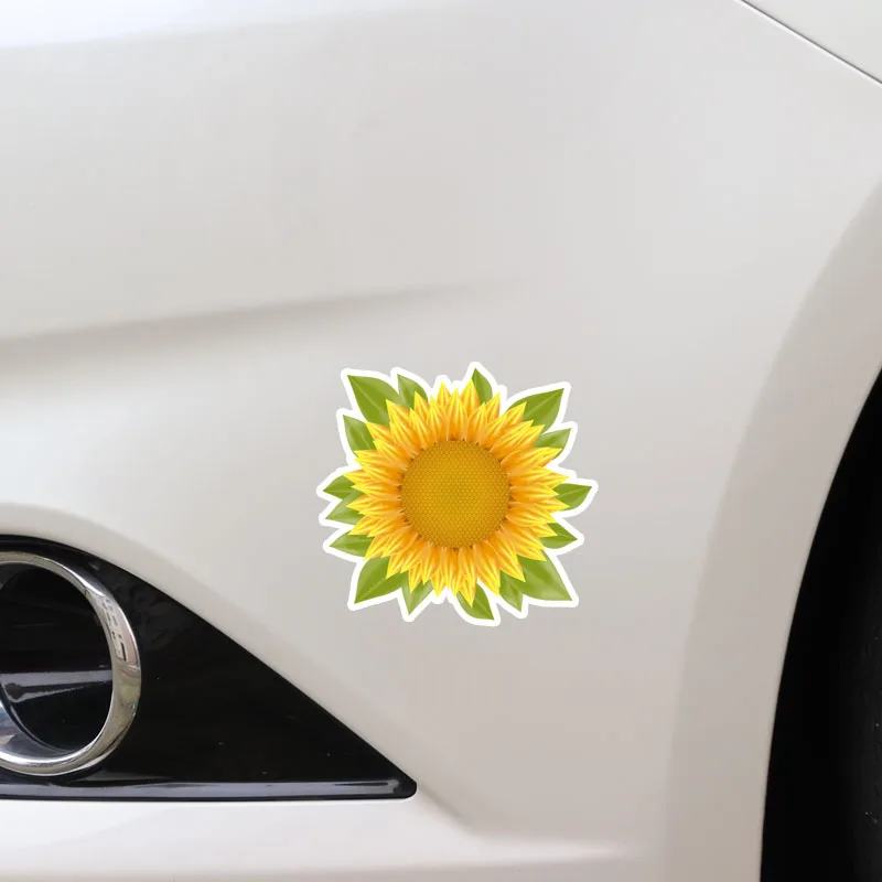 

13cmx12cm Sun flower Car-Sticker Automobiles Motorcycles Window Bumper Laptop Vinyl Decal PVC Decorative Goods