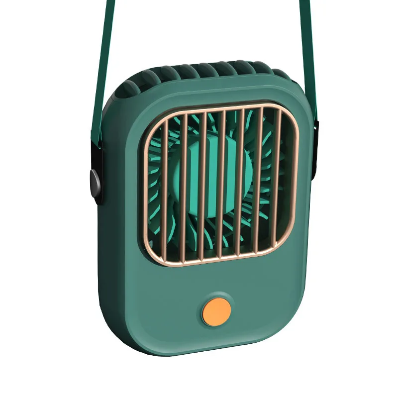 

New Halter Fan Portable Folding Neutral Storage Portable Korean Mute USB Charging Blue Little Fan Portable Air Conditioner