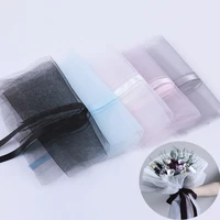 5pc 20pclot organza fabric flower wrapping materials florist flower bouquet packaging mesh festival gift wedding party supplies