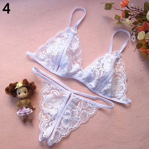 Пикантные пижамы женские пикантные кружевные стринги с открытой промежностью