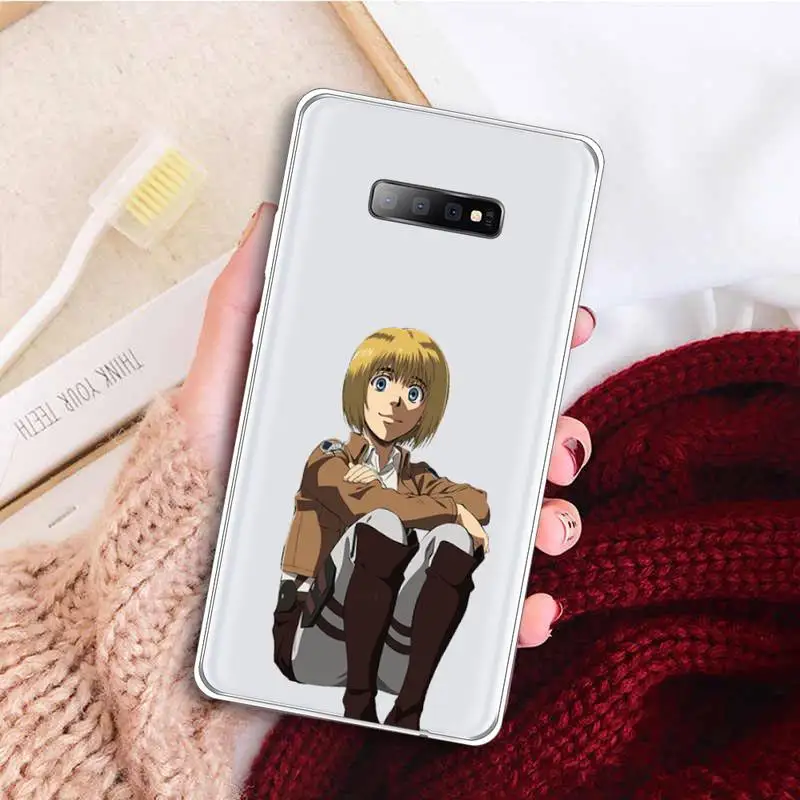 

Attack on Titan anime Armin Arlert Phone Case Transparent For Samsung Galaxy A 71 21s S note 8 9 10 plus 20 ultra