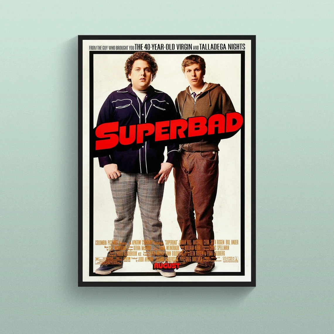 

Супербад-Майкл цера, комедия, кинопостер, холст, Художественная печать, настенная живопись, украшение для дома (без рамки)