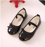 new springautumn children black leather shoes girls princess pink red dance shoes flats party baby toddler shoes kids shoes