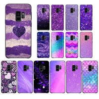 love purple glitter wave phone case for samsung galaxy j7 prime j2pro2018 j4 plus j5 prime j6 j7 duo neo j737 j8