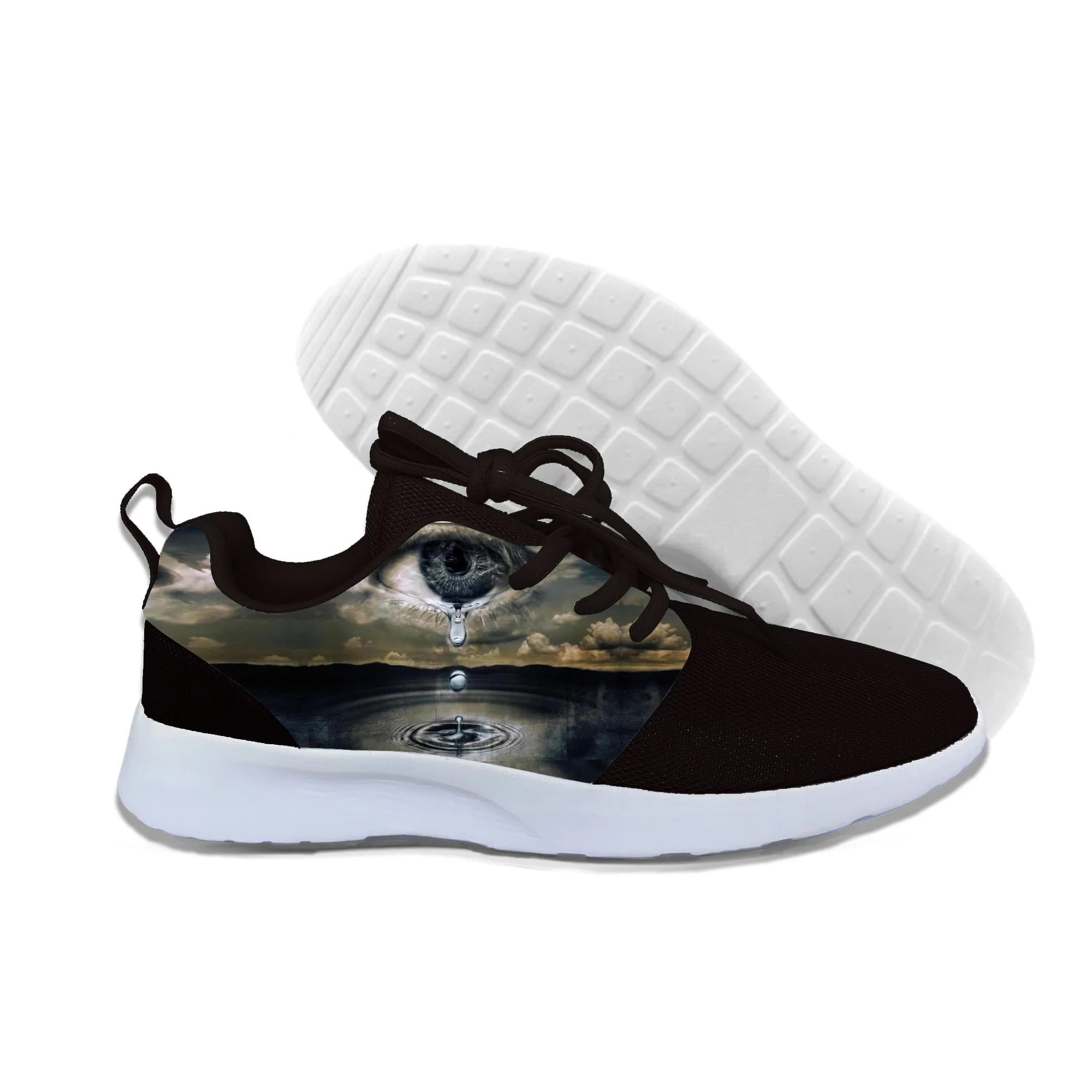 2019 Summer Men's/Women's Casual 3D Printing Color Oil Painting Blue Eye Funny Lightweight Canvas Shoes | Обувь
