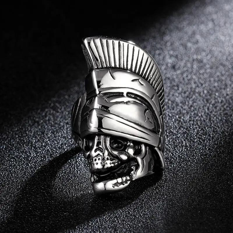 Кольцо мужское в стиле панк из нержавеющей стали с пиратским покрытием - купить