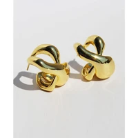 earrings for women 2021 statement geometric jewelry woman stud earring gold plated filled bijouterie female fashion piercing