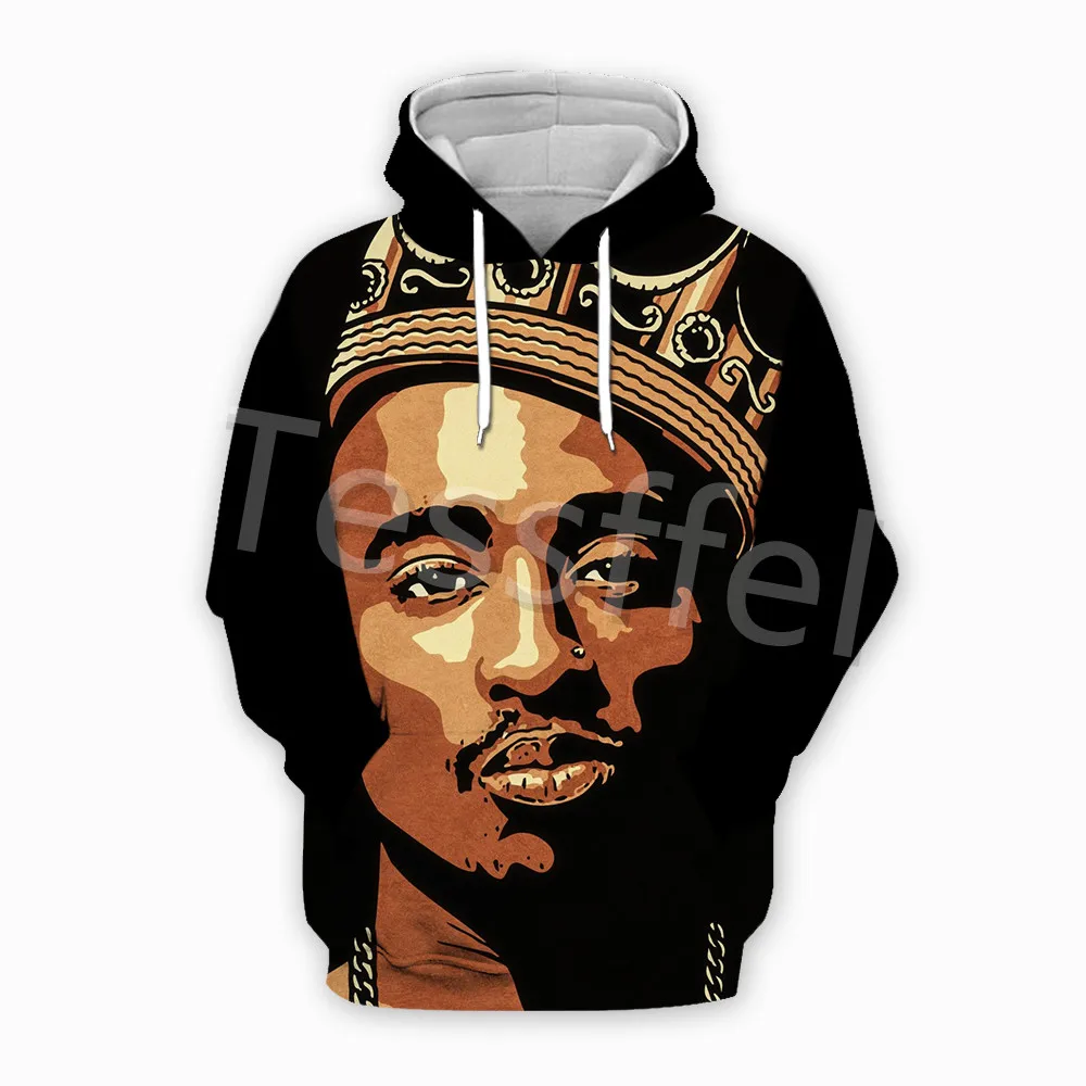 

Tessffel 3D Printed Rapper 2pac Rap Star Trendy Hip-Hop Goodie Street Harajuku Autumn/Winter Unisex Casual Sweatshirt Style-10