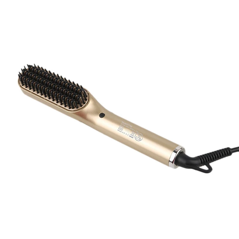 

Beard Straightener 3-In-1 Anti-Scald Beard Comb Straightener for Men Smart Hot Comb Hair Straightener EU Plug