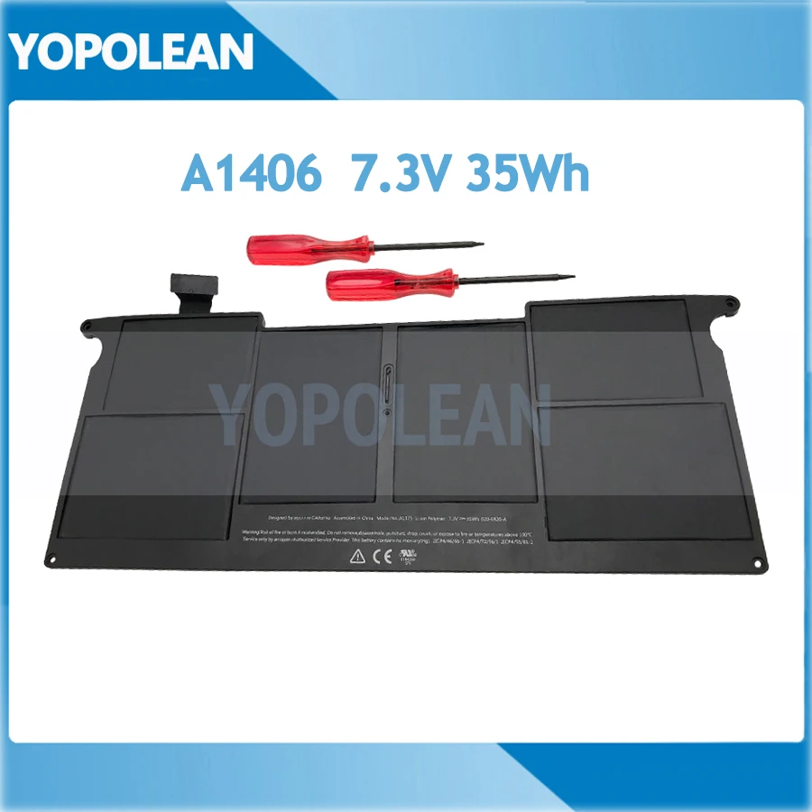 

New 7.3V 35Wh A1406 Battery For Macbook Air 11" A1370 Mid 2011 A1465 2012 Year