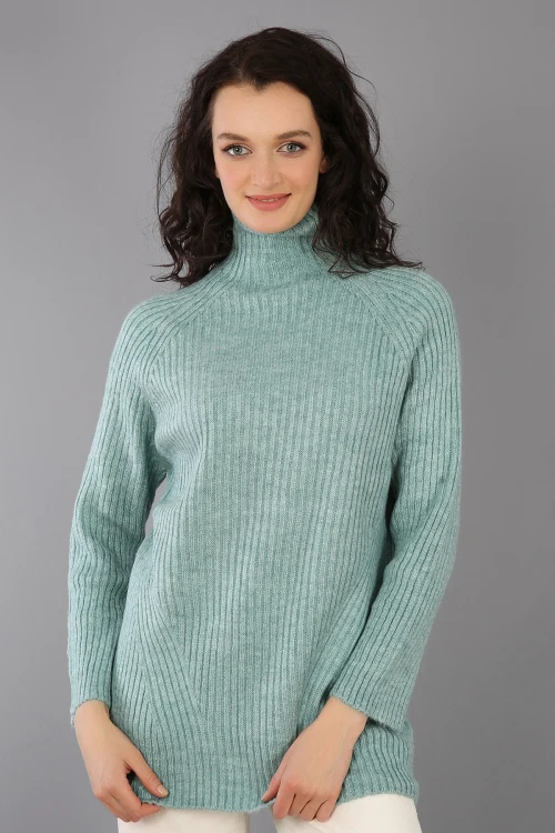 

ERECT COLLAR WOMEN KNITWEAR SWEATER