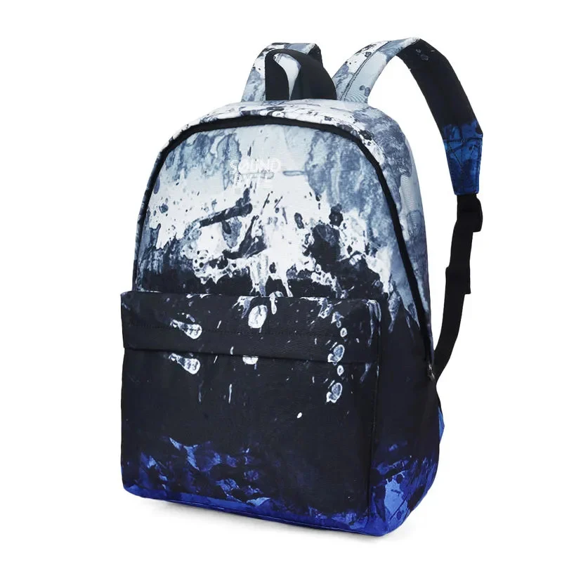 

Designer Painted Clouds Canvas School Bags Girls Boys Nylon Book Bags 2021 New Graffiti Backpacks Women Daily Travel Back Packs