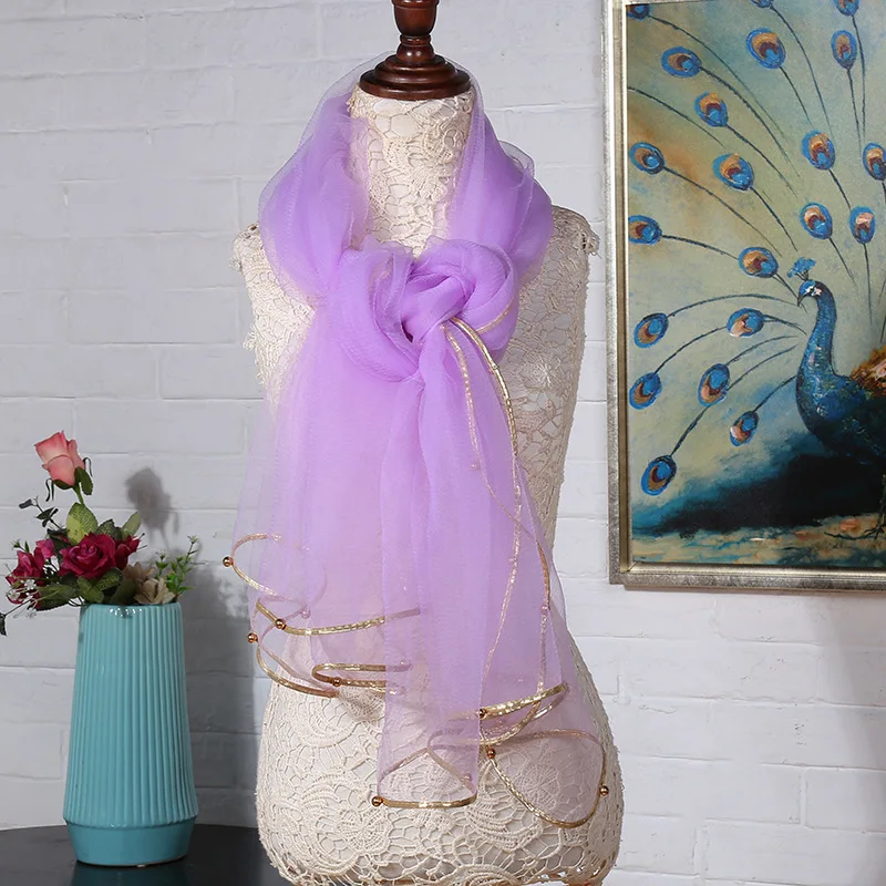 

Women 2021 Autumn New Solid Color Wraps Thin Long Scarf Tassel Casual Lady Winter Female Shawl one